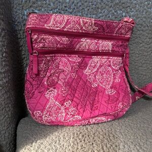 Vera Bradley Raspberry Paisley Crossbody Bag